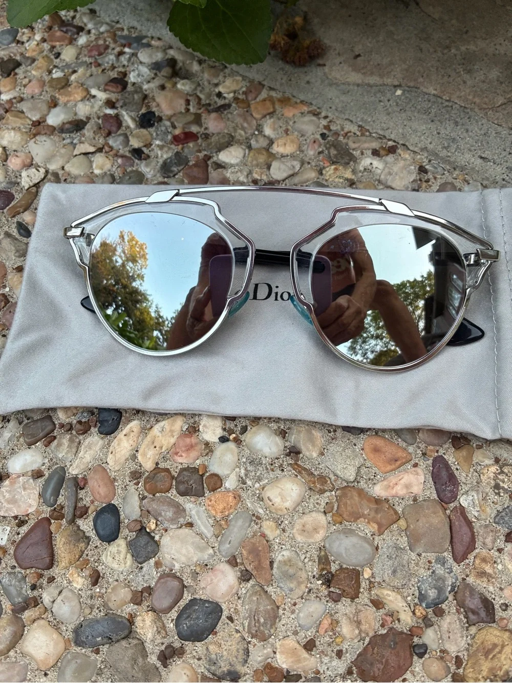 DIOR So Real Sunglasses Silver Frame w/ Gray Lenses Luxury Designer Eyewear
